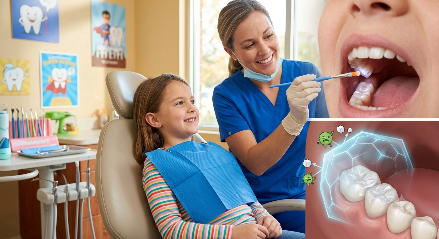 Pit and fissure sealants for kids pediatric dentistry Kanyakumari