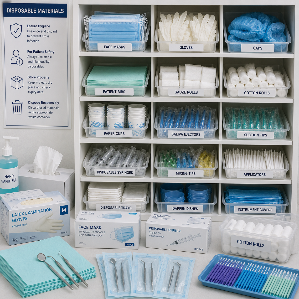 Disposable sterile syringes gloves and suction tips Kanyakumari
