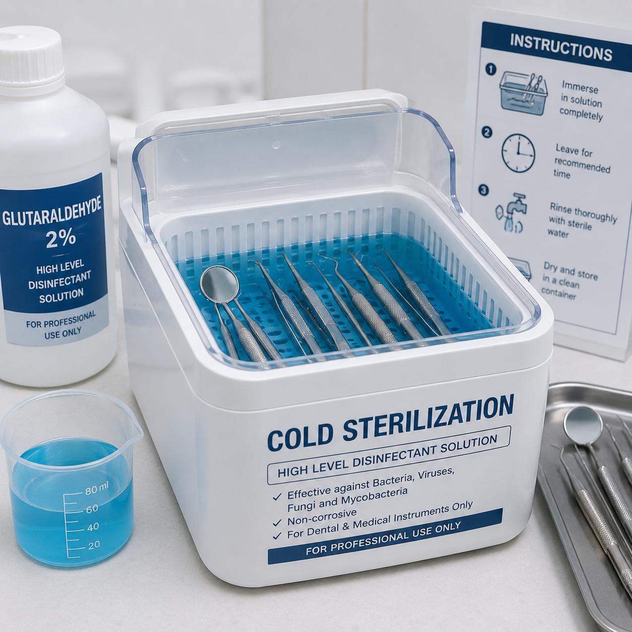 Chemical cold sterilization bath dental clinic